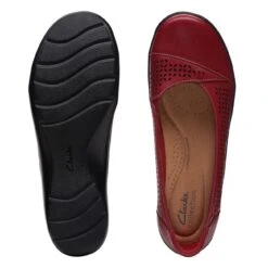 Clarks Cora Iris Red Leather 15 Clarks Cora Iris Red Leather -Clarks Shoes Store 26171165 W 7