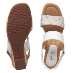 Clarks Kyarra Faye White Leather -Clarks Shoes Store 26171238 W 7