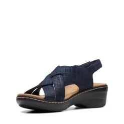 Clarks Merliah Echo Navy Interest -Clarks Shoes Store 26171300 W 4