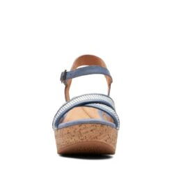 Clarks Elleri Plum Denim Blue Leather -Clarks Shoes Store 26171440 W 3