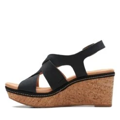 Clarks Elleri Rae Black Nubuck -Clarks Shoes Store 26171444 W 5