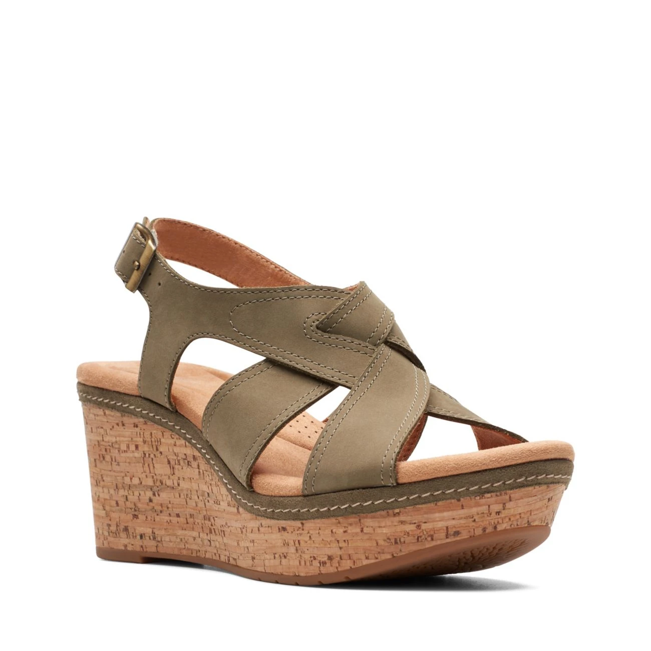 Clarks Elleri Rae Olive Nubuck 4 Clarks Elleri Rae Olive Nubuck - Image 2