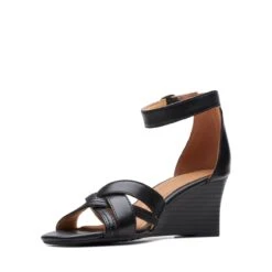 Clarks Cielo Charm Black Leather -Clarks Shoes Store 26171524 W 4