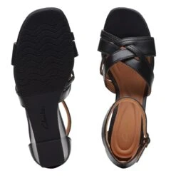 Clarks Cielo Charm Black Leather -Clarks Shoes Store 26171524 W 7