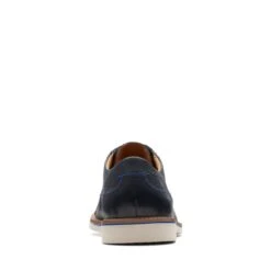 Clarks Atticus LT Cap Navy Leather -Clarks Shoes Store 26171595 W 6