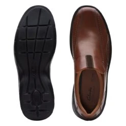 Clarks Gessler Step Dark Tan Leather 15 Clarks Gessler Step Dark Tan Leather -Clarks Shoes Store 26171776 W 7