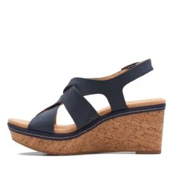 Clarks Elleri Rae Navy Nubuck -Clarks Shoes Store 26171961 W 5