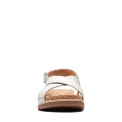Clarks Yacht Cross White Leather -Clarks Shoes Store 26172155 W 3