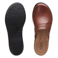 Clarks LAURIEANN EASE Dark Tan Leather -Clarks Shoes Store 26172239 W 7