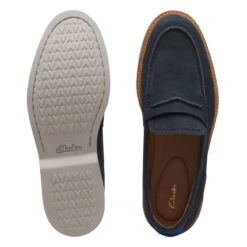 Clarks Atticus LT Slip Navy Suede 15 Clarks Atticus LT Slip Navy Suede -Clarks Shoes Store 26172441 W 7