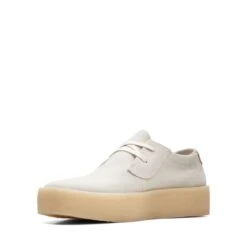 Clarks Ashcott Cup Off White Suede 12 Clarks Ashcott Cup Off White Suede -Clarks Shoes Store 26172515 W 4