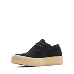 Clarks Ashcott Cup Black Suede -Clarks Shoes Store 26172526 W 4