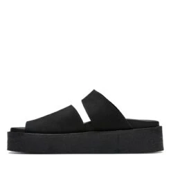Clarks Crepe Slide Black Nubuck -Clarks Shoes Store 26172567 W 5