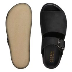 Clarks Crepe Slide Black Nubuck -Clarks Shoes Store 26172567 W 7