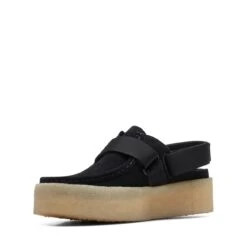 Clarks WallaCup Strap Black Suede -Clarks Shoes Store 26172569 W 4