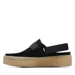 Clarks WallaCup Strap Black Suede -Clarks Shoes Store 26172569 W 5