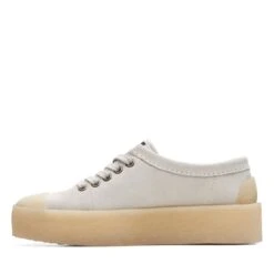Clarks Tor Hoop Off White Suede -Clarks Shoes Store 26172600 W 5
