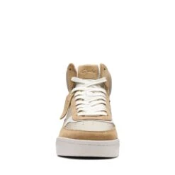 Clarks Craft Court Top Dark Sand Combi -Clarks Shoes Store 26172676 W 3