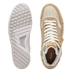 Clarks Craft Court Top Dark Sand Combi -Clarks Shoes Store 26172676 W 7