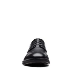 Clarks Un Hugh Cap Black Leather -Clarks Shoes Store 26172836 W 3