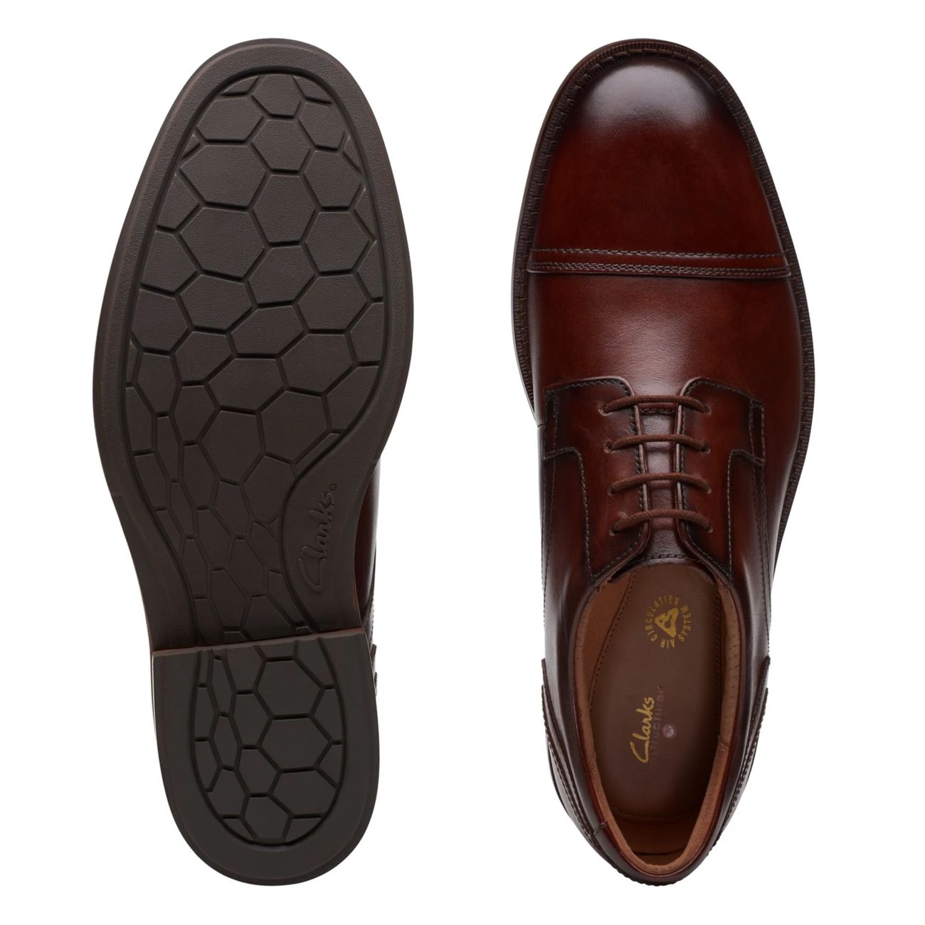 Clarks Un Hugh Cap Mahogany Leather 9 Clarks Un Hugh Cap Mahogany Leather - Image 7