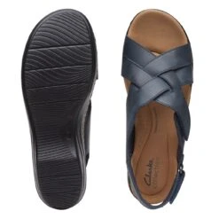 Clarks Merliah Echo Navy Leather -Clarks Shoes Store 26173121 W 7