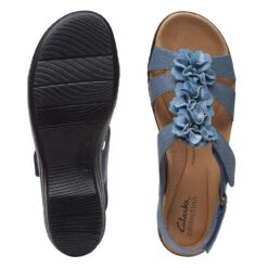 Clarks Merliah Sheryl Blue Interest -Clarks Shoes Store 26173174 W 7