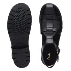 Clarks Orinoco Band Black Leather -Clarks Shoes Store 26173526 W 7