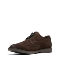 Clarks Atticus LT Limit Dark Brown Suede -Clarks Shoes Store 26173555 W 4